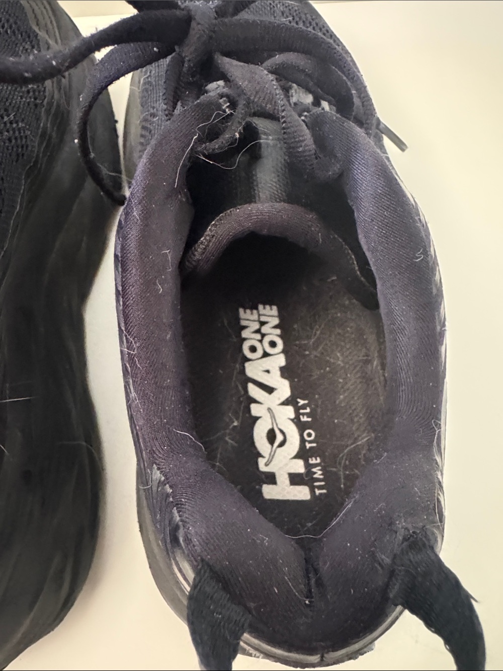 Hoka One One Black Women's Chunky Lace-Up Athletic Sneakers - Picture 5 of 9